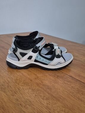 ECCO Offroad Women's Yucatan Nubuck Sandals Pale Blue NWOT EU40